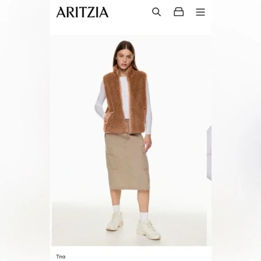 TNA Rust Sherpa Zip-Up Vest - Picture 3 of 16